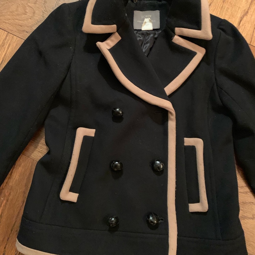 JCrew Tipped Wool Peacoat